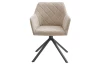 Otočná jedálenská stolička Patti, béžová látka