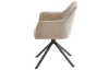 Otočná jedálenská stolička Patti, béžová látka