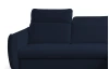 Rohová sedacia súprava Glow, námornícka modrá látka, pravý roh