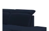 Rohová sedacia súprava Glow, námornícka modrá látka, pravý roh