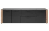 Široká skrinka Santio 198 cm, dub artisan/antracit