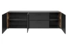 Široká skrinka Santio 198 cm, dub artisan/antracit