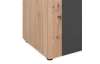 Široká skrinka Santio 198 cm, dub artisan/antracit