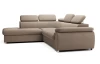 Rohová sedacia súprava Viera, svetlo hnedá látka, ľavý roh