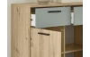 Komoda so zásuvkami Savina 135 cm, dub artisan/šalvia