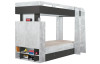 Dvojposchodová posteľ so zásuvkami Tablo 90x200 cm, šedá/enigma