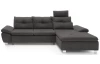 Rohová sedačka Madeira 1A, tmavá šedá látka, pravý roh