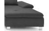 Rohová sedačka Madeira 1A, tmavá šedá látka, pravý roh