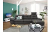 Rohová sedačka Madeira 1A, tmavá šedá látka, pravý roh