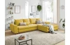 Rohová sedacia súprava Yoko, žltá látka