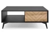 Konferenčný stolík so zásuvkami Diamond, čierna/dub