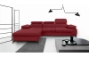 Rohová sedacia súprava Scala, červená látka, ľavý roh