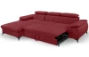 Rohová sedacia súprava Scala, červená látka, ľavý roh