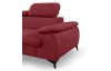 Rohová sedacia súprava Scala, červená látka, ľavý roh