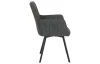 Otočná jedálenská stolička Gesa, antracitová vintage optika kože