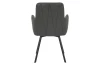 Otočná jedálenská stolička Gesa, antracitová vintage optika kože