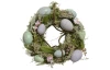 Veľkonočná dekorácia Veniec s vajíčkami a vetvičkami, 23 cm