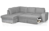 Rohová sedacia súprava Eddi, svetlo šedá látka, ľavý roh