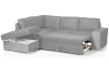 Rohová sedacia súprava Eddi, svetlo šedá látka, ľavý roh