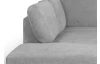 Rohová sedacia súprava Eddi, svetlo šedá látka, ľavý roh