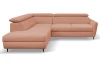 Rohová sedacia súprava Othello, lososová látka, ľavý roh