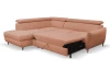 Rohová sedacia súprava Othello, lososová látka, ľavý roh