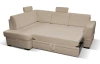 Rohová sedacia súprava Robin, pieskovo béžová látka, ľavý roh