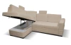 Rohová sedacia súprava Robin, pieskovo béžová látka, ľavý roh
