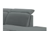 Rohová sedacia súprava Glow, stredne šedá látka, pravý roh