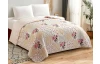 Prehoz na  posteľ Fiori 220x240 cm, kvetinovo ružový