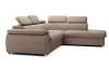Rohová sedačka Viera,svetlo hnedá látka, pravý roh