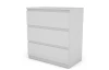 Zásuvková komoda Carlos 753S, biela, výška 80 cm