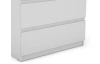 Zásuvková komoda Carlos 753S, biela, výška 80 cm