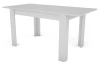 Jedálenský stôl Adam 120x80 cm, biely, rozkladací
