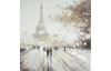 Ručne maľovaný obraz Paríž 100x100 cm, 3D štruktúra