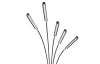 Stojacia LED lampa Reed 195 cm, čierna, 5 svietidiel
