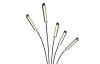 Stojacia LED lampa Reed 195 cm, čierna, 5 svietidiel