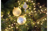 Vianočná ozdoba Huba, strieborno/zlatá, sklo
