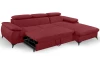 Rohová sedacia súprava Scala, červená látka, pravý roh