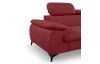 Rohová sedacia súprava Scala, červená látka, pravý roh