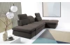 Rohová sedacia súprava Focus, hnedá látka, pravý roh