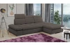 Rohová sedacia súprava Focus, hnedá látka, pravý roh