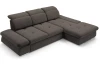 Rohová sedacia súprava Focus, hnedá látka, pravý roh