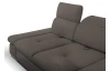 Rohová sedacia súprava Focus, hnedá látka, pravý roh