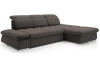 Rohová sedacia súprava Focus, hnedá látka, pravý roh