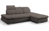 Rohová sedacia súprava Focus, hnedá látka, pravý roh