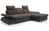 Rohová sedacia súprava Focus, hnedá látka, pravý roh