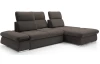 Rohová sedacia súprava Focus, hnedá látka, pravý roh