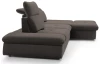 Rohová sedacia súprava Focus, hnedá látka, pravý roh
