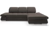 Rohová sedacia súprava Focus, hnedá látka, pravý roh
